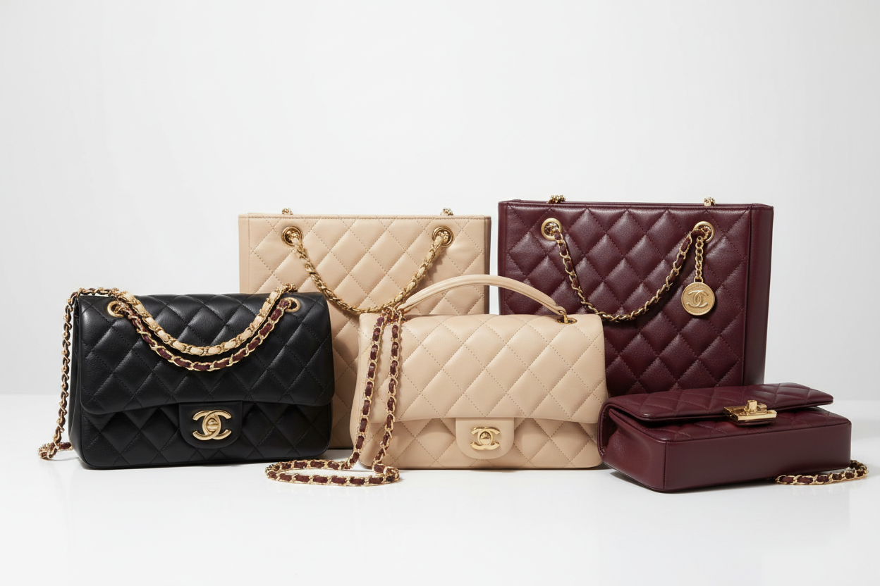 Elegant Quilted Bags | Chain Detail Handbags | Wardrobe by Shifa