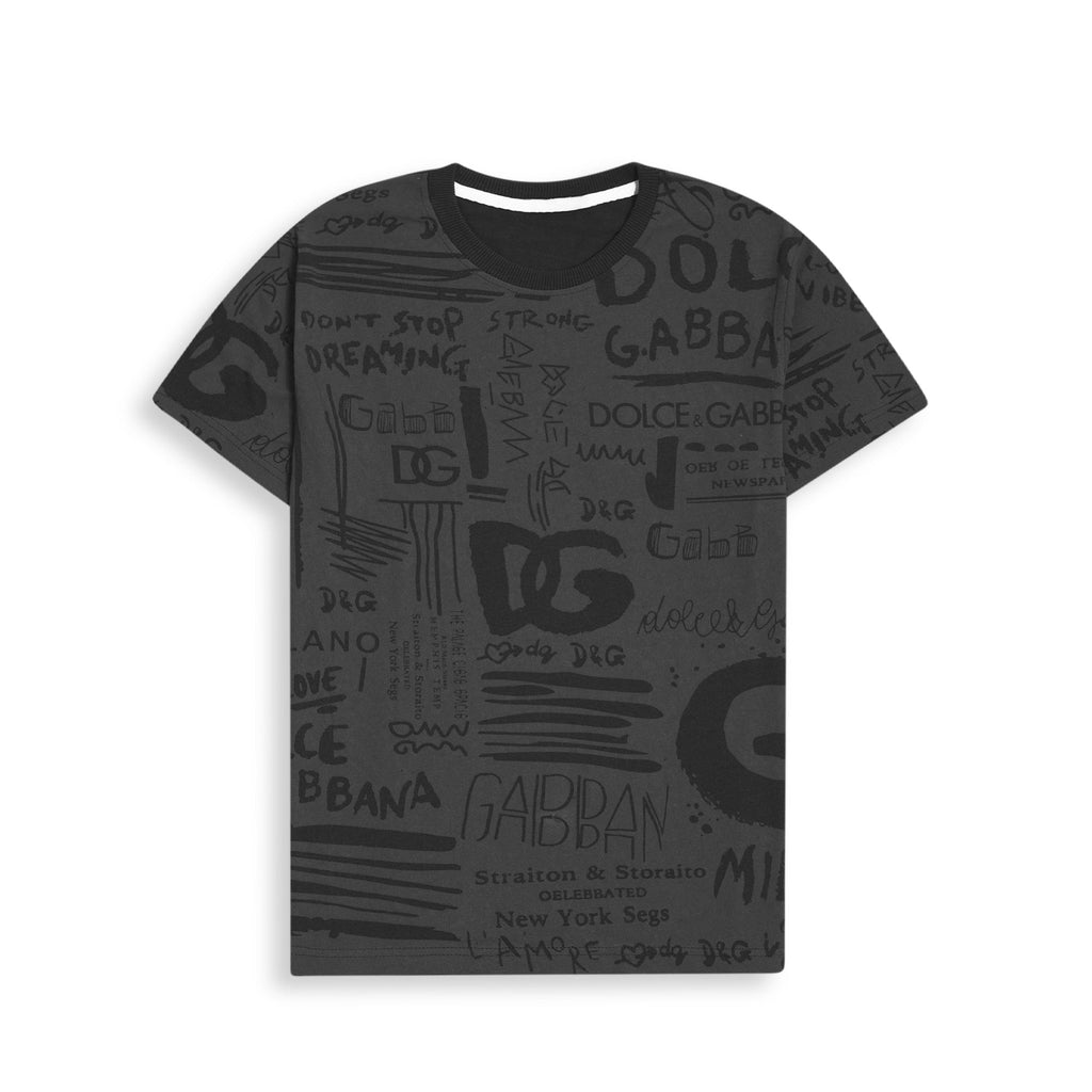 DJ AOP Men Black T Shirt