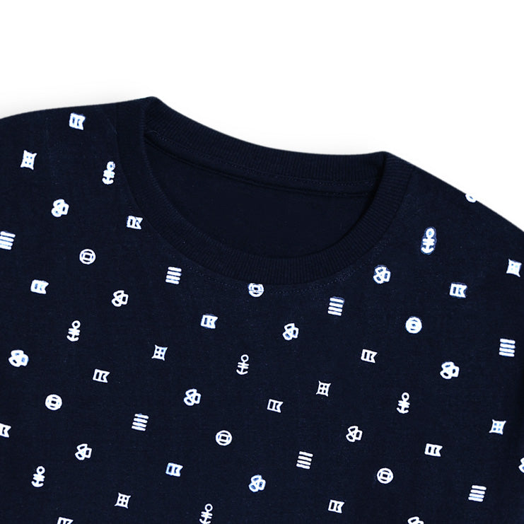 Doted Navy Man T Shirt